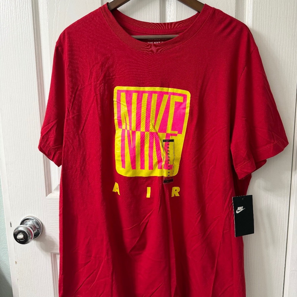 Nike Air T-Shirt, Red Pink Yellow , Cotton T-Shirt - Men's XL *See Description*